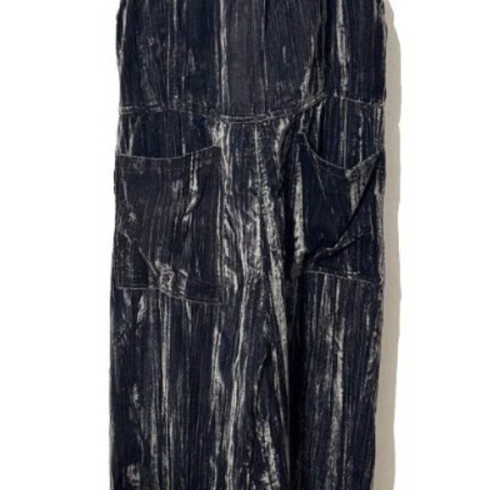 NATURAL LIFE | Velvet Jumpsuit XL | Women's Wide Leg One-Piece - Picture 14 of 16
